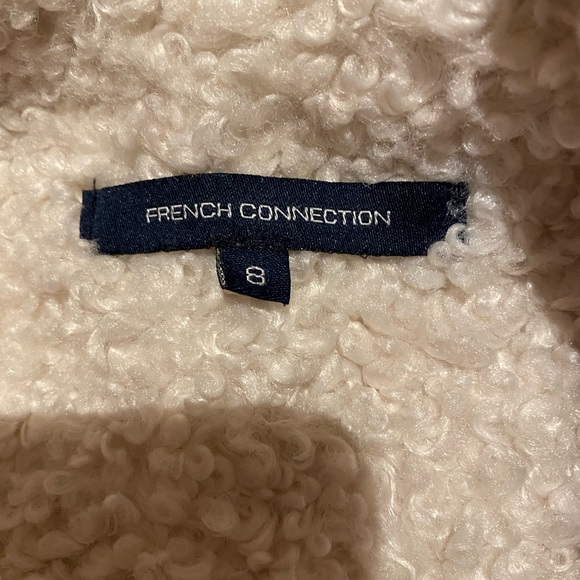French Connection size 8 teddy bear coat - Picture 2 of 5